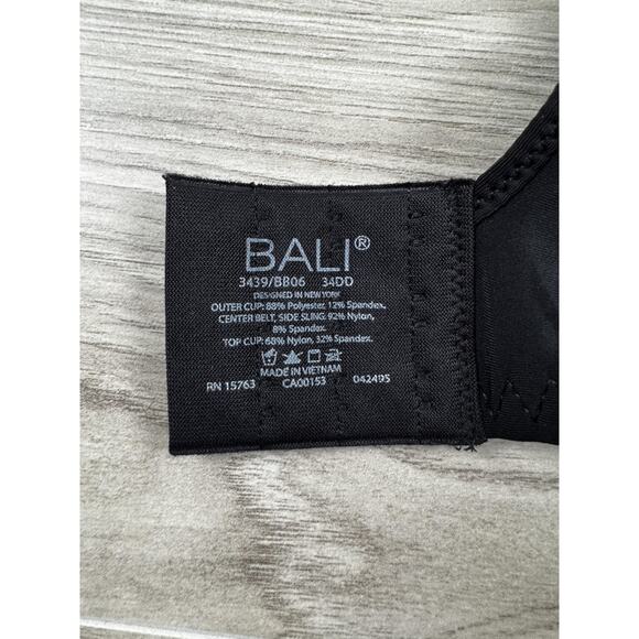 Bali Ultralight Underwire T-Shirt Bra DF3439 –‎ 34DD, Black, NWT - Picture 8 of 8